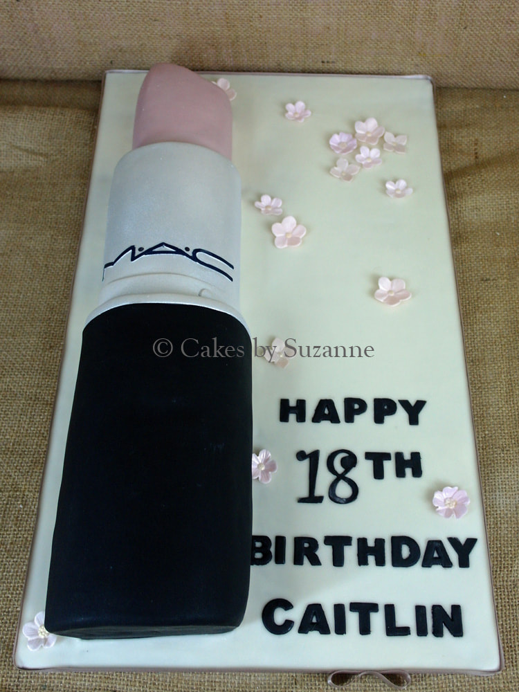 giant MAC lipstick 18th birthday cake