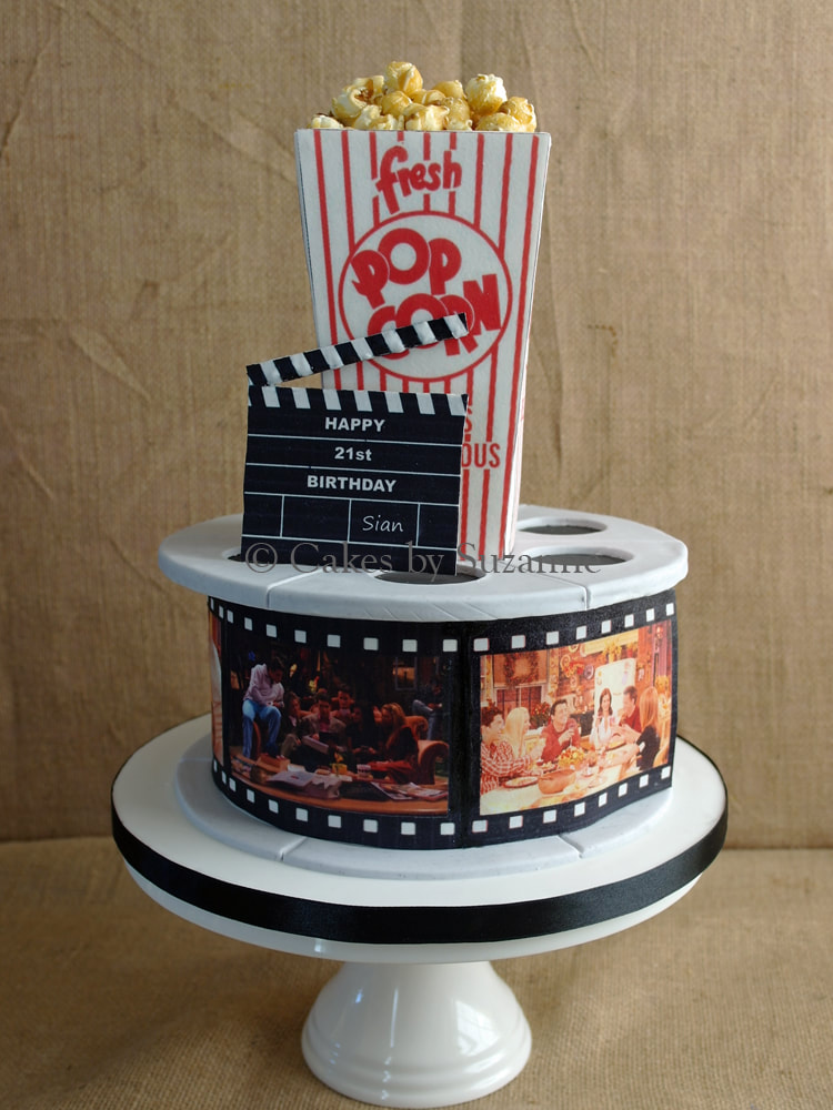 movie cinema birthday cake popcorn