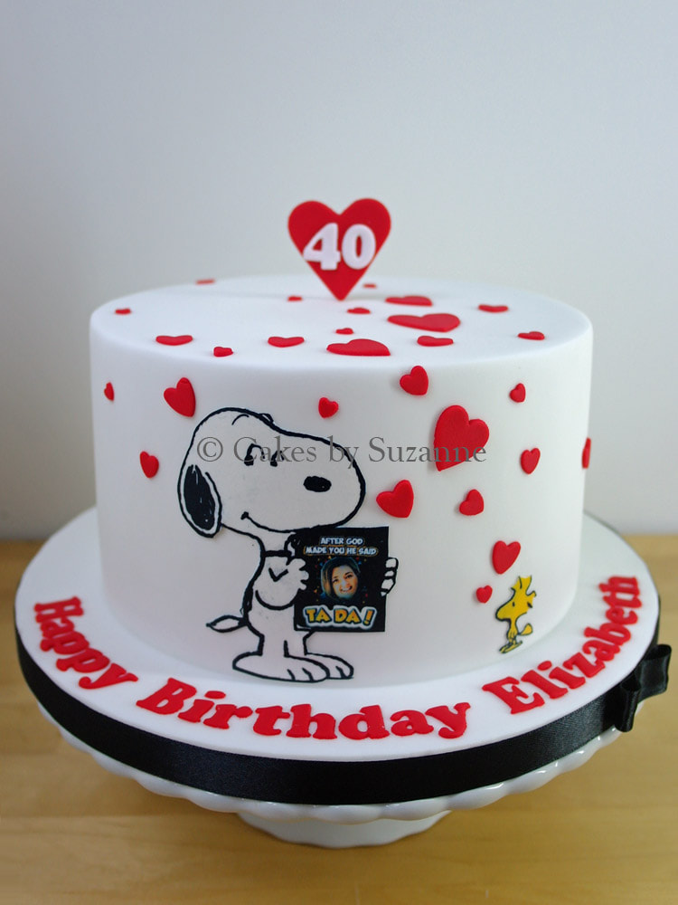 Snoopy 40th birthday cake