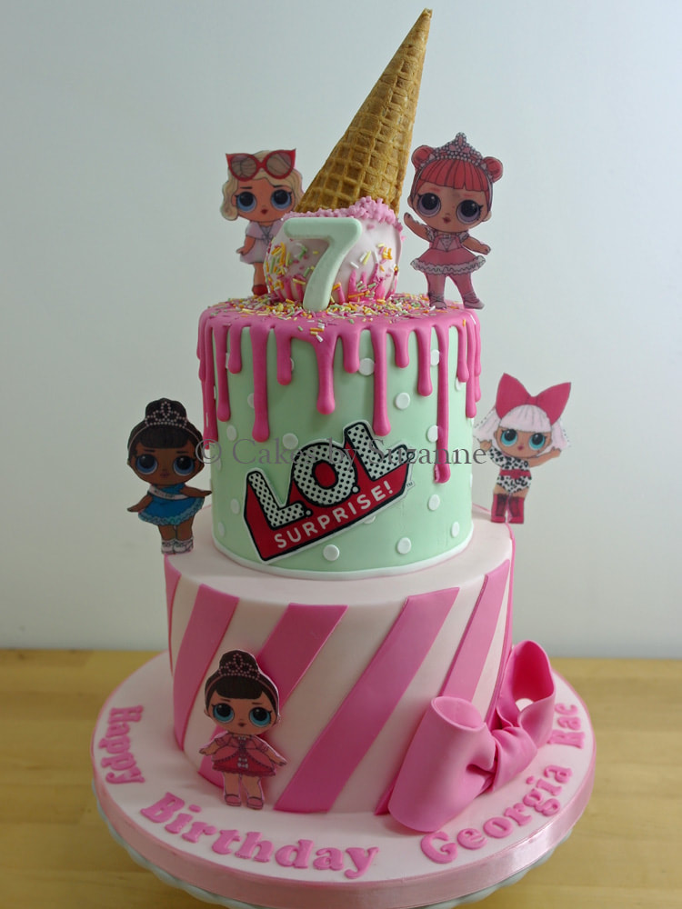 LOL Doll Surprise birthday cake two tier