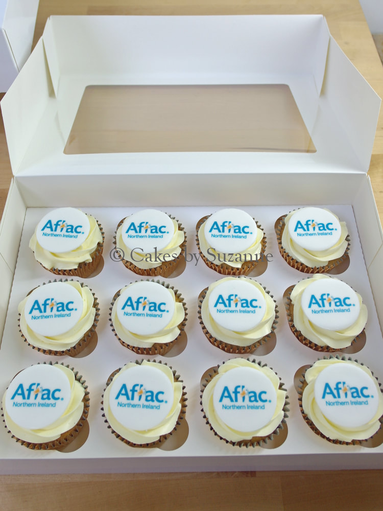Corporate logo celebration cupcakes Aflac