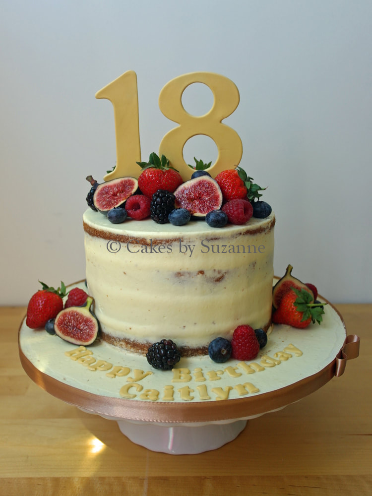 18th birthday cake semi naked fresh fruit