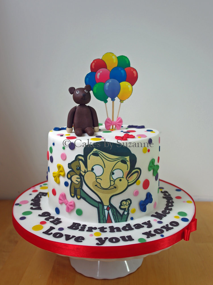 Mr Bean birthday cake with Mr Bean's teddy