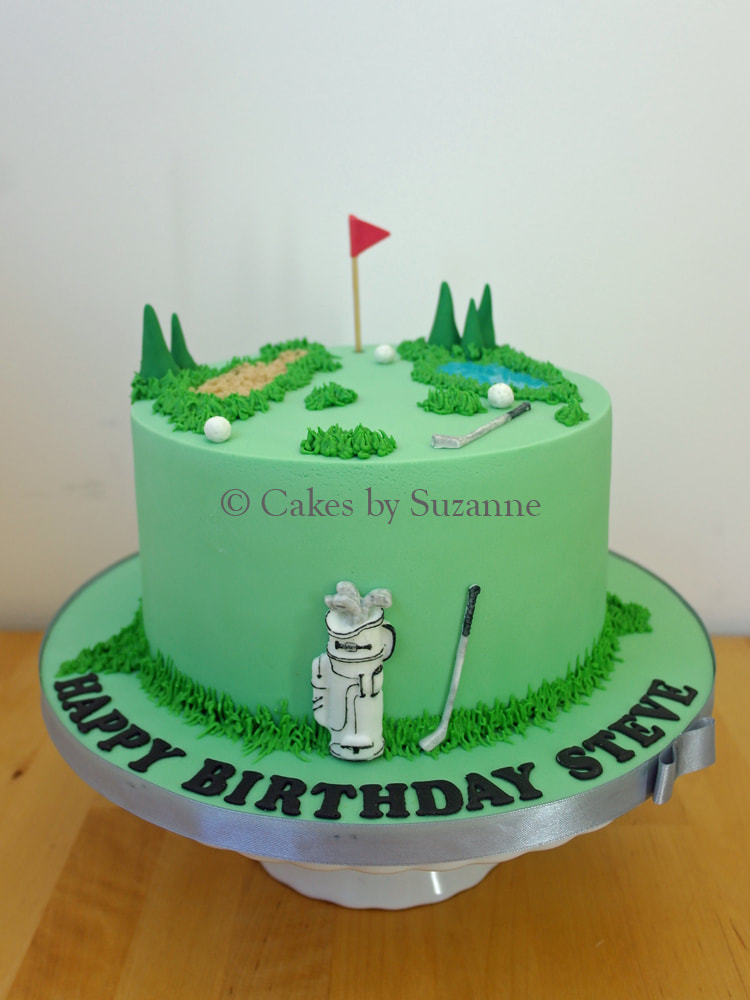 golf themed birthday cake