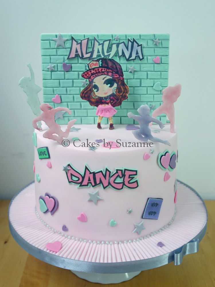 Hip hop dance themed birthday cake