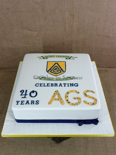 40th anniversary Antrim Grammar School celebration cake