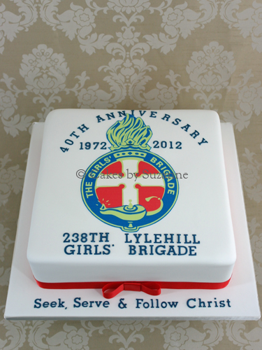 GB Girls' Brigade anniversary celebration cake